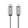 Ladekabel 1m in Silber USB-C komaptibel mit iPhone 8-polig QC3.0 PD 27W