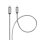 Ladekabel 1m in Silber USB-C komaptibel mit iPhone 8-polig QC3.0 PD 27W