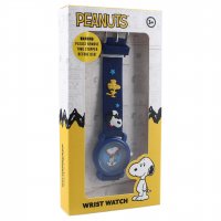 Snoopy Uhr für Kinder Bunte Analoguhr in Blau für Kleine Fans