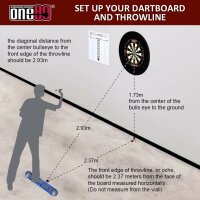 Dartscheibe mit Pfeilen, Steeldartscheibe aus Sisal mit Dartboard+PU-Set Schwarz