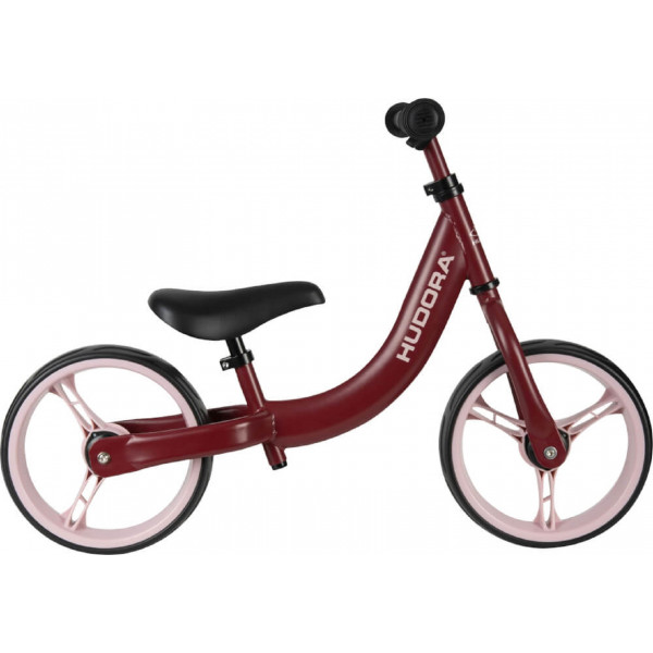 HUDORA Laufrad Classic, schwarz | Kinder-Laufrad mit extra breiten 12 Zoll Rädern | Lauflernrad ab 3 Jahre | Sattel & Lenker höhenverstellbar | Kinderlaufrad