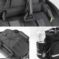 Fahrradtasche für Kofferraum 35 l mit ausklappbaren Taschen – Schwarz Wasserdicht