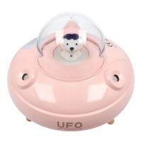 Aromatherapie-Luftbefeuchter/Diffusor UFO in rosa 400ml USB-C Anschluss ABS
