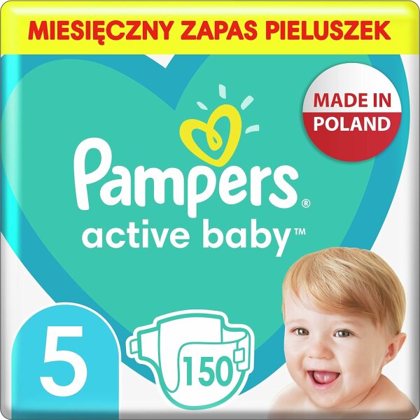 Pampers Active-Baby Monthly Box Windel mit einer zusätzlichen "Schlaf"-Schicht 150 Stk.