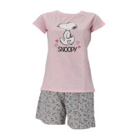 Snoopy Kurzarm-Schlafanzug Pyjama für Damen...