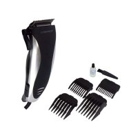 Haarschneidemaschine in Schwarz/Weiß Trimmer mit 4 austauschbaren Kämmen 10W
