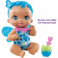 Berry Hungry Baby Butterfly Puppe (30 cm), Blaubeerduft mit Farbwechsellöffel und Tasse, tolles Geschenk für Kinder ab 2 Jahren