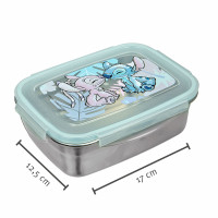 Disney Stitch Brotdose mit Gummidichtung - aus Edelstahl - 550 ml Fassungsvermögen - Sandwichbox Schule