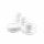 12 Tlg. Mokkatassen Set in Weiß mit Riffle Design mit Untertasse und Henkel