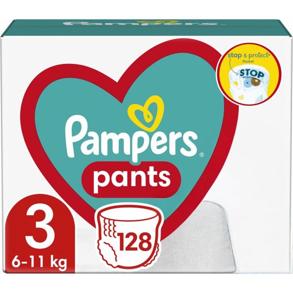 Pampers Pants Windelhosen Einwegwindeln Größe 3, 128 Stück, 6-11 kg