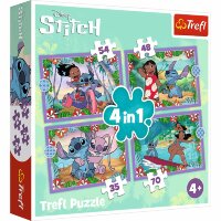 Lilo & Stitch Puzzlekollektion Puzzle 4er-Pack unterhaltsames Set für Kinder