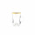 6-teiliges Teegläser-Set mit Henkel, Glas, Transparent mit Goldumrandung, 145 ml
