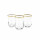 3 Teiliges Teegläser Set transparent mit Goldumrandung 175 ml aus Glas