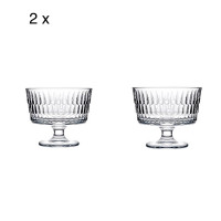 2 Teilige Schale für Eis, Pudding oder Desserts aus Glas Transparent 240 ml