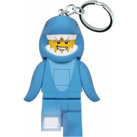 Lego Iconic Shark Suit Guy Schlüsselanhänger mit LED-Taschenlampe Spielzeuggeschenke für Kinder