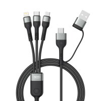 6in1 Kabel USB - USB-C + USB-C + microUSB +...