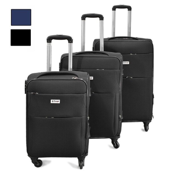 3-teiliges Trolley-Set Weiche Reisekoffer für komfortables Reisen