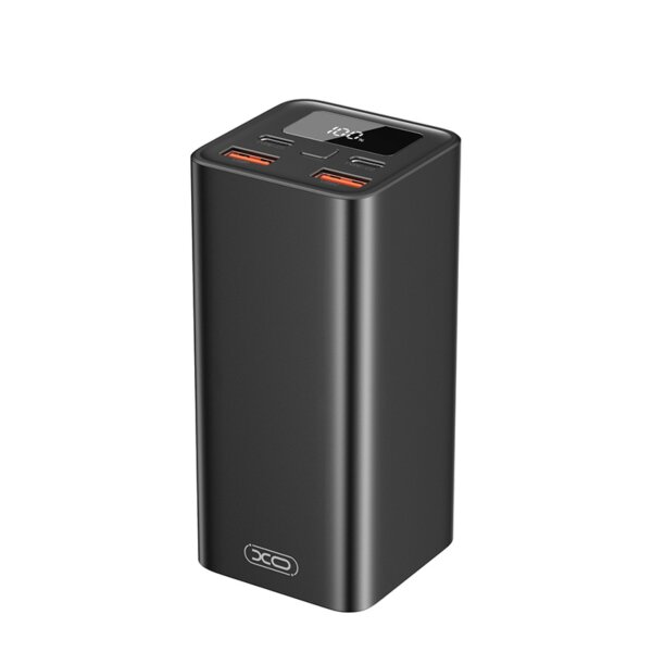 Powerbank 65W 20000mAh in Schwarz 2x USB-A, 2x USB-C digitale Ladeanzeige