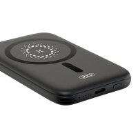 Powerbank kompatibel mit MagSafe 20W 5000mAh in Schwarz USB-C-Anschluss