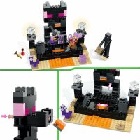 LEGO Minecraft End-Arena Set Action-Spielzeug mit Lava, Enderdrache und Enderman-Figur, Geschenk für Kinder ab 8 Jahren