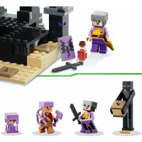 LEGO Minecraft End-Arena Set Action-Spielzeug mit Lava, Enderdrache und Enderman-Figur, Geschenk für Kinder ab 8 Jahren