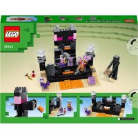 LEGO Minecraft End-Arena Set Action-Spielzeug mit Lava, Enderdrache und Enderman-Figur, Geschenk für Kinder ab 8 Jahren