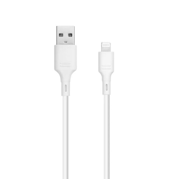 Ladekabel/Datenkabel USB-A kompatibel mit iPhone 100 cm 2,4A in Weiß