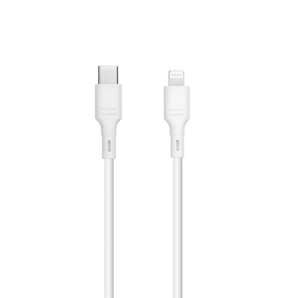 Ladekabel mit USB-C kompatibel mit iPhone 2,4 A (max. 27 W) – weiß Datenkabel