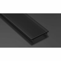 LED Aluminium Profil Leiste Schwarz | Typ Y Vielseitig einsetzbar | Mit Endkappe | Schwarz Abdeckung | 1m | 9x