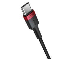 Baseus Cafule USB-C / USB-C-Kabel 100W 1 m - rot-schwarz und schwarz-grau (2 Stk.)