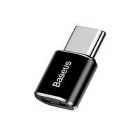 Baseus Mini Micro USB-zu-USB-C-Adapter schnelles Laden und Datenübertragung – Schwarz