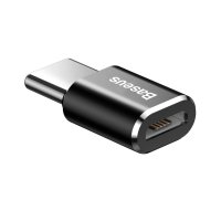 Baseus Mini Micro USB-zu-USB-C-Adapter schnelles Laden und Datenübertragung – Schwarz