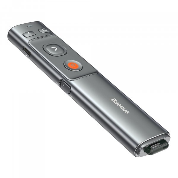 Baseus Orange Dot kabelloser Laserpointer für Präsentationen – Grau (ohne Batterie)
