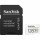 SANDISK microSD-Speicherkarte 128 GB 100 MB/s Klasse 10 mit Adapter