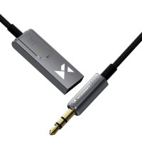 Bluetooth 5.3 Audioadapter / AUX-Audioempfänger in Schwarz 10m Reichweite