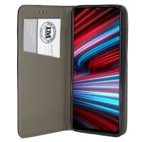 Smart Magnet Tasche kompatibel mit Motorola Moto G24 Power Handy Hülle mit Standfunktion, Kartenfach Schwarz