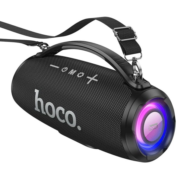 Hoco tragbarer LED Bluetooth Lautsprecher in Schwarz mit RGB-Beleuchtung 4500mAh