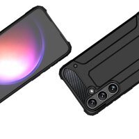 Panzerschale Outdoor Hülle "HYBRID" Bumper Stoßfest kompatibel mit Samsung Galaxy A25 5G Schwarz