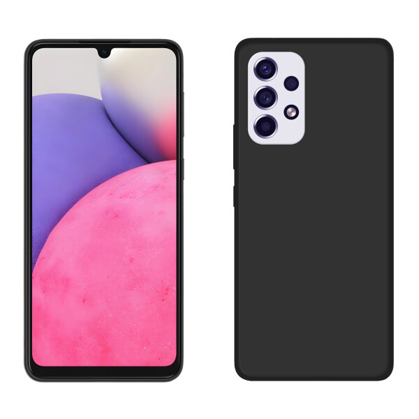 Silikon Hülle Basic kompatibel mit Samsung Galaxy A35 5G Case TPU Soft Handy Cover Schutz Schwarz