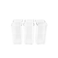 6er Gläser-Set 350 ml Longdrinkgläser, Cocktailglas, Quadratische Glas, Transparent