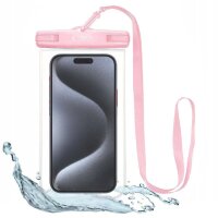 Universelle Wasserdichte Hülle in Pink mit Umhängeband für Geräte bis 6,9 Zoll