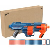 Nerf Elite 2.0 Shockwave RD-15 Blaster, 30 Nerf Darts, 15-Dart Rotationstrommel, Schnellfeuer mit Pump-Action, mit Erweiterungsoptionen