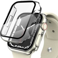 Smartwatch Schutzhülle kompatibel mit Apple Serie 7/8/9 (45 mm) Transparent