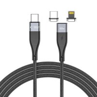 2in1 Magnetkabel USB-C kompatibel mit iPhone und USB-C...