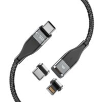 2in1 Magnetkabel USB-C kompatibel mit iPhone und USB-C...