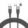 2in1 Magnetkabel USB-C kompatibel mit iPhone und USB-C 60W in Schwarz 3A 1m