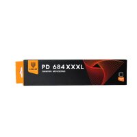 Mauspad PD 684 XXXL in Schwarz 90x35 cm mit orangen Mustern Gaming Mauspad