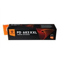 Mauspad PD 683 XXL in Schwarz 80x30 cm mit orangen Muster Gaming Mauspad