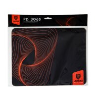 Mauspad PD 306S in Schwarz 29x25 cm mit orangen Muster Gaming Mauspad