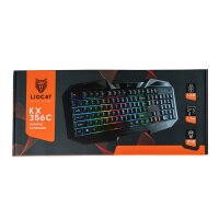 Gaming Tastatur in Schwarz KX 356C mit LED Hintergundbeleuchtung mit 1,5m Kabel